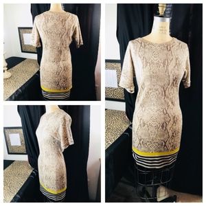 NWT Ann Taylor Loft Snakeskin print dress